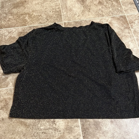 Black and gold sparkly Socialite top, size large - Picture 6 of 7